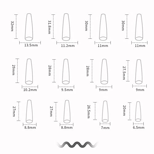 Snake Skin Design 24 Piece Acrylic Nails Set - Natural Look - Image 5