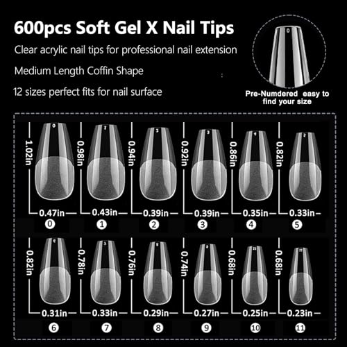 "Solid Color Coffin Acrylic Nails" - Image 6
