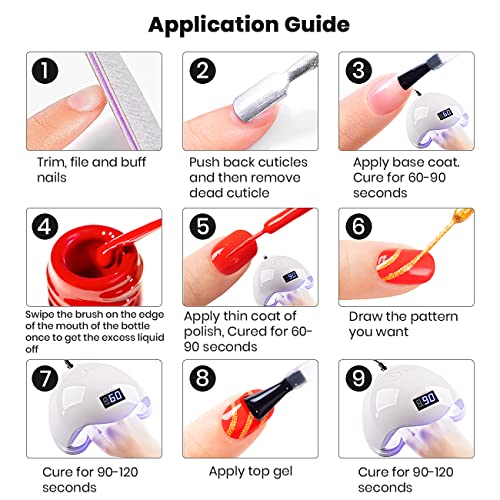 Sparkly New Year Festive Gel Nail Art Kit - 10ml Capacity for Stunning Nails - Image 7