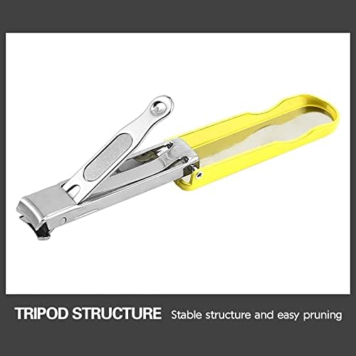 Stainless Portable Clippers Nail Steel Slim Ultra Case Foldable Design with Leather Nail Travel Rubber Makeup Sponge (Yellow, One Size) - Image 4