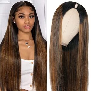 Straight Brown Human Hair Wig