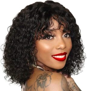 Straight Human Hair Full Lace Wig ? Kinky Texture