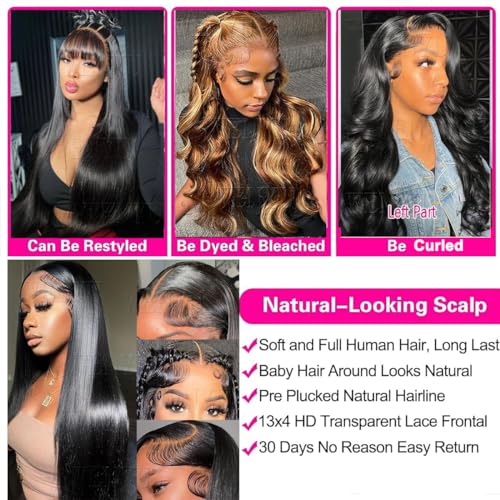 Straight Lace Front Wigs Human Hair Wig Pre Plucked 13x4 Straight Human Hair Wigs For Black Women Human Hair Wig Straight Frontal Wigs Human Hair Lace Front Wigs - Image 4