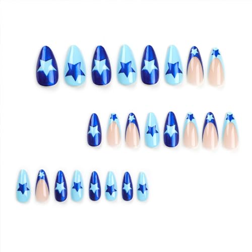 Stylish Blue Gel Nail Design Ideas for Beautiful and Trendy Manicures - Image 2