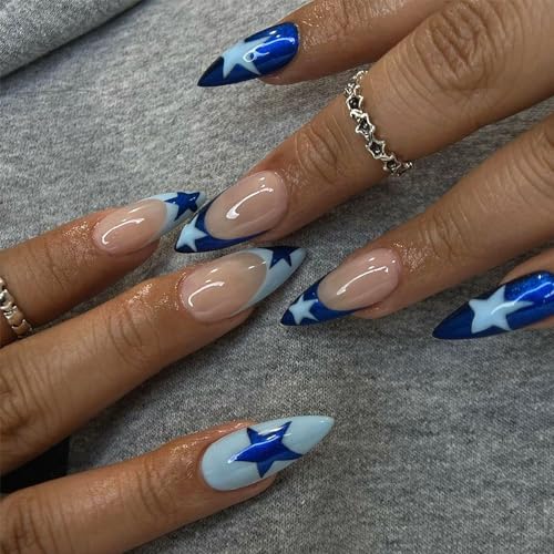 Stylish Blue Gel Nail Design Ideas for Beautiful and Trendy Manicures