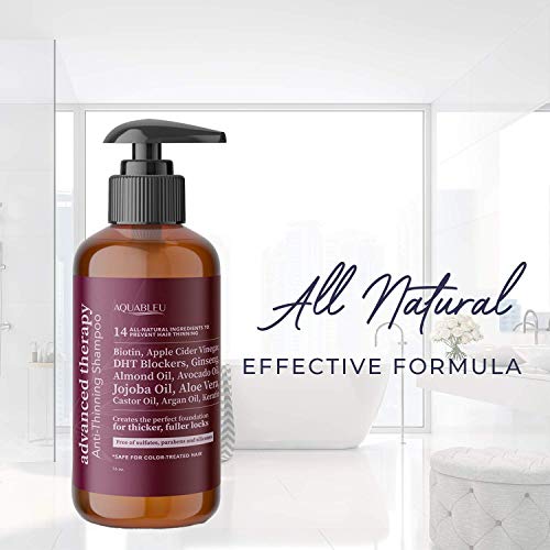 Sulfate and Paraben Free Blue Shampoo for Color-Treated Hair 12 oz Bottle - Image 8