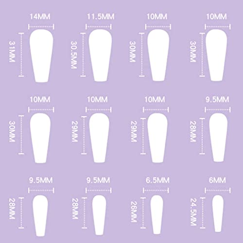Stylish Summer Acrylic Coffin Nails 24 Pcs for Trendy Nail Art Enthusiasts - Image 6