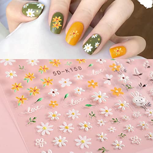 Sunflower Gel Nail Art - Image 4
