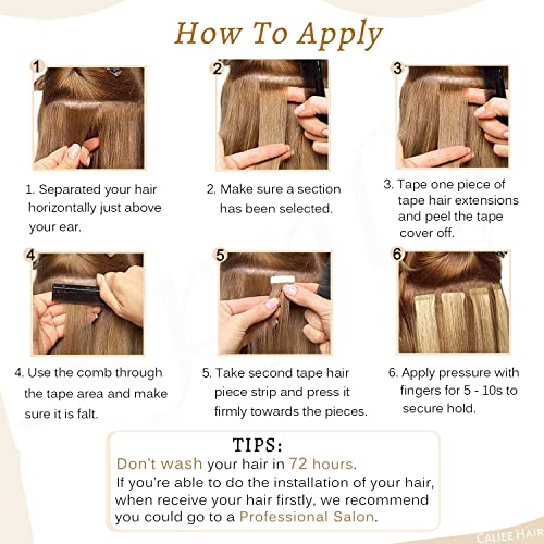 Seamless Tape In Hair Extensions 20 Inch 100% Real Human Hair for Natural Look - Image 6