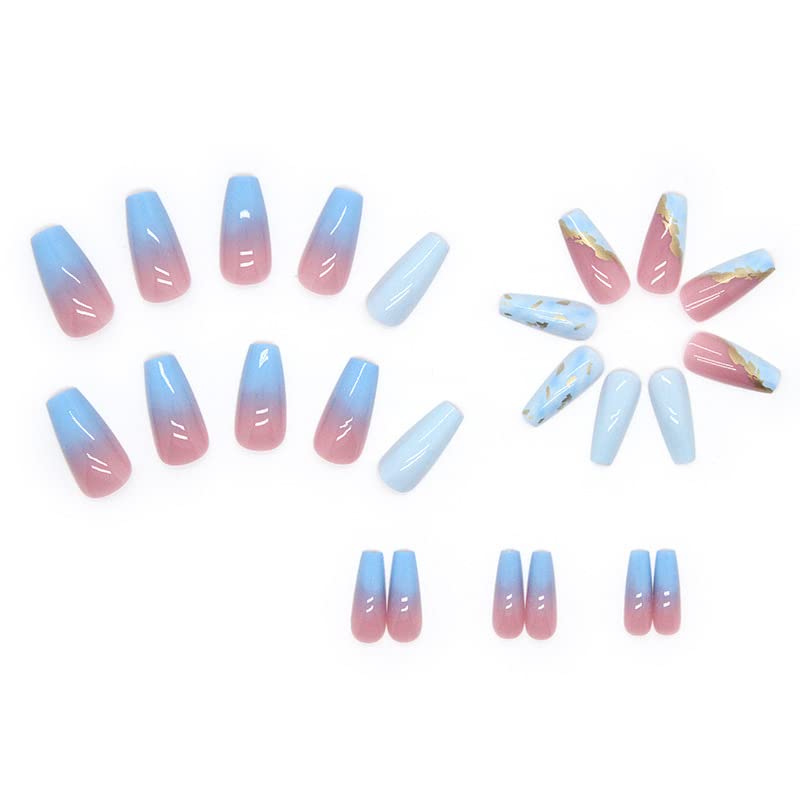 Teal Ombre Acrylic Nails - Image 5
