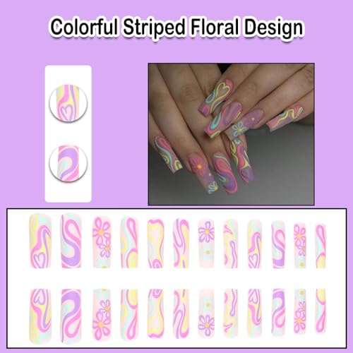 Thin Square Acrylic Nails - Image 2