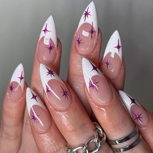 Stylish Purple Gel Nail Art Designs for Trendy Nail Enthusiasts
