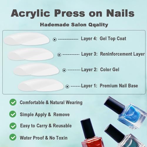 Stylish Short Brown Acrylic Nails Set, Trendy & Easy Nail Art - Image 4