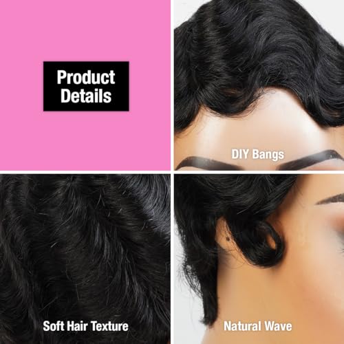 Chic 100% Human Hair Wig Short Style Trendy Versatile Fashionable - Image 6