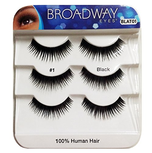 Trio Pack 100% Human Hair Black Strip Eyelashes for Natural Comfort