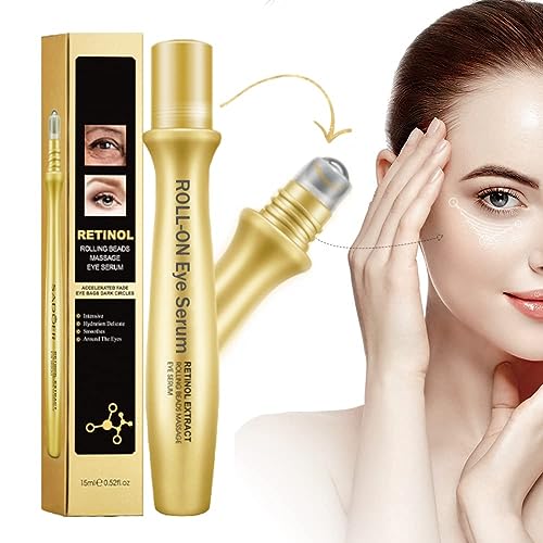 Under Eye Roller Serum With Roller Balls For Dark Circles And Puffiness | Under Eye Cream Roller Massage Ball for Fine Lines and Wrinkles | Hydrates Brightens Under Eye Area Restores Skin Firmness