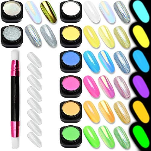 Unicorn Chrome Acrylic Nail Design Set for Stylish Nail Art Enthusiasts