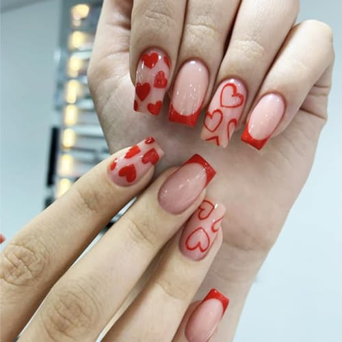 Valentine's Day Themed Acrylic Nails