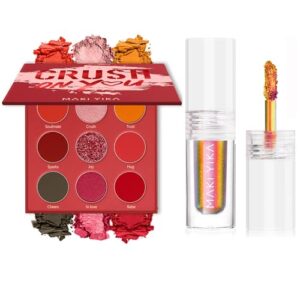 12 Shade Vibrant Red Eyeshadow Palette for Bold Makeup Looks