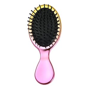 VOCOSTE Mini Gold Tone Pink Gradient Paddle Hair Brush for All Hair Types