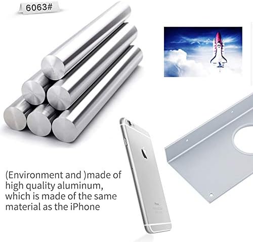 Wall-Mounted Hair Blow Dryer Holder with 2 Cups, Space Aluminum, Nail-Free Installation - Image 6