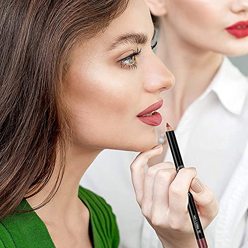 Waterproof Lip Liner Pencil Set 12 Vibrant Long-lasting Colors for All-day Wear - Image 3