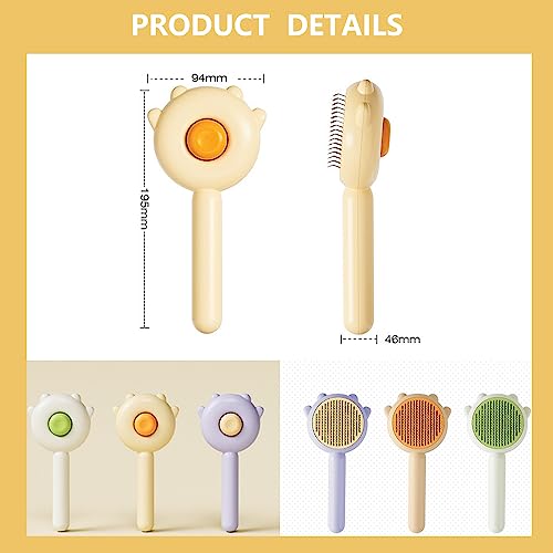 Kids White Rabbit Hair Brush with Soft Bristles and Easy Grip Handle - Image 3