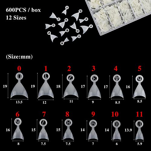 Creative Acrylic Nail Art Wide Tip Stencils, Set of 12 Styles - Image 4