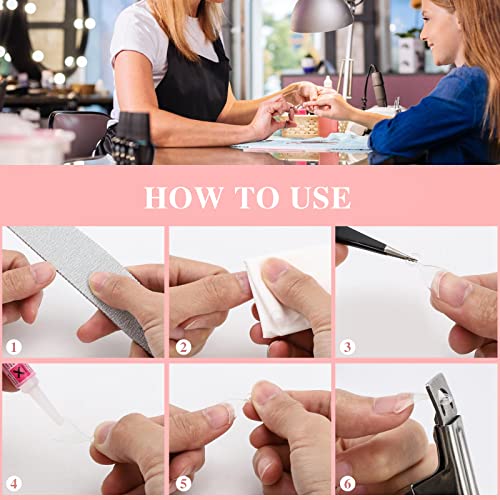 Creative Acrylic Nail Art Wide Tip Stencils, Set of 12 Styles - Image 7