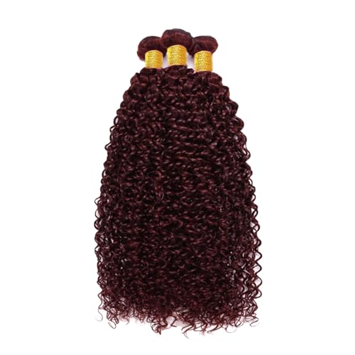 Wine Red Human Hair Bundles Dark Burgundy Bundles 99J Red Kinky Curly Human Hair Bundles 22 24 26 Inch Grade 8A Remy Hair 3 Bundles Wine Red Curly Bundles Hair Extensions - Image 6
