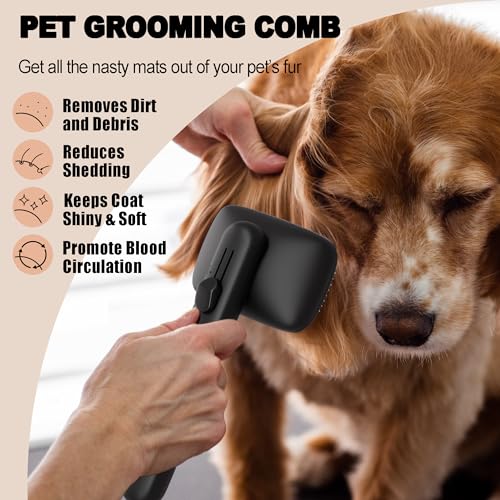 Durable Dog Hair Grooming Wire Brush for Long Coats - Image 2