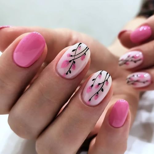 WOKOTO 12 Sheets Flower Nail Art Sticker Supplies 3D Self-Adhesive Colorful Pink Flowers Leave Butterfly Blossoms Nail Decals Stickers Floral Nail Design Stickers for Acrylic Nails Decoration - Image 5