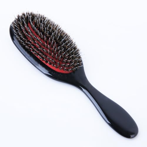 Women's Boar Bristle Hair Brush for Smooth and Shiny Hair, 9-Inch Size
