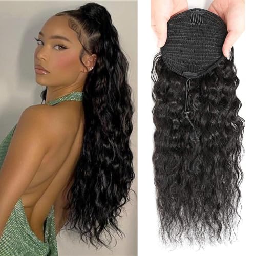 24 Inch Yaki Human Hair Ponytail Extension for Natural Style and Volume