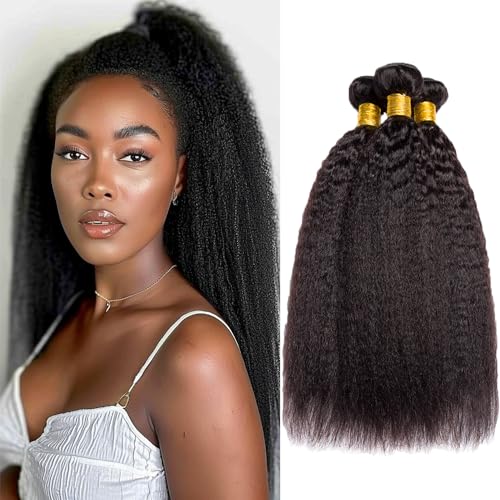 Yaki Straight Human Hair Bundles 12 14 16 Inch Soft And Healthy 8a Brazilian Kinky Straight Bundles Human Hair Extension