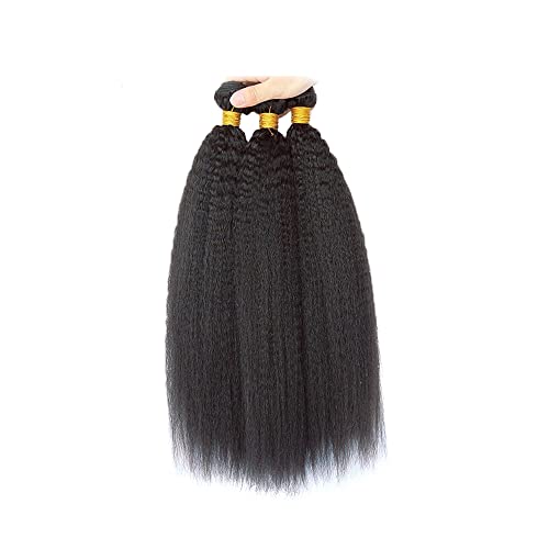 Yaki Straight Human Hair Bundles 12 14 16 Inch Soft And Healthy 8a Brazilian Kinky Straight Bundles Human Hair Extension - Image 4