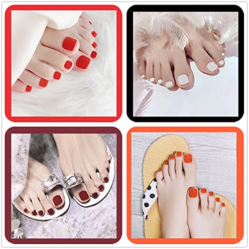 Yellow toenails result from wearing nail polish. - Image 2