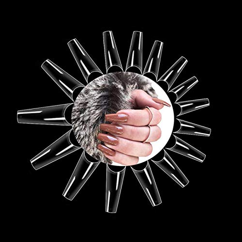 YIMART 500pcs Clear Flat Head Coffin Style French Nail Tips for Nail Art Salon Use - Image 7