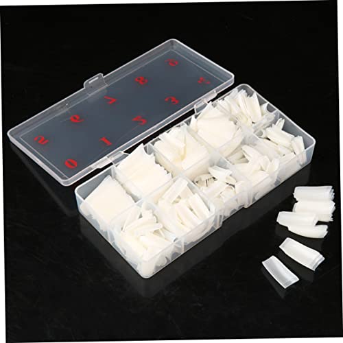 1 Box 500pcs Nail Kits Professional Acrylic with Everything Tips for Nails Full Fake Nails Flake Nails Coffin Nails Manicure Accessories Natural False Flake Nail Tips Gel Girl - Image 6