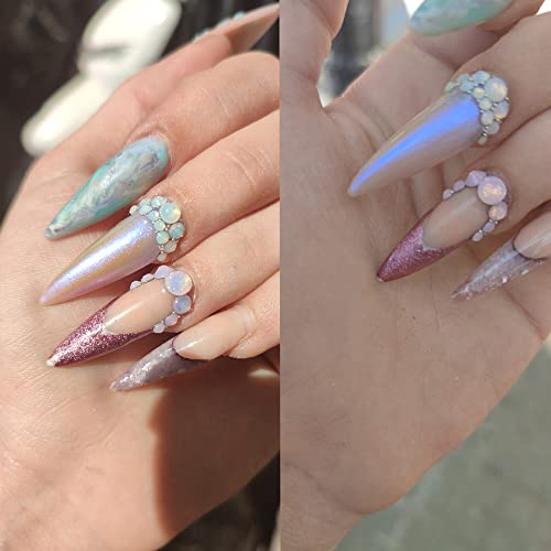 1 Box Opal Colors Non Hot Fix Nail Art Rhinestones Mix SS6-SS20 6 Sizes Crystal Clear - Image 3