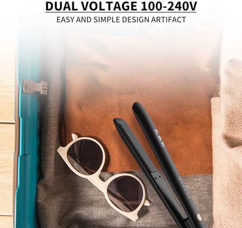 1 inch Hair Straightener Iron Ceramic Flat Iron 450 Degrees Hair Straightener and Curler 2 in 1 15s Fast Heat Straightening Iron for Hair - Image 7