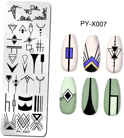 Plant Design Nail Art Stamping Kit with Fake Nails and Finger Tape 1 Set - Image 2