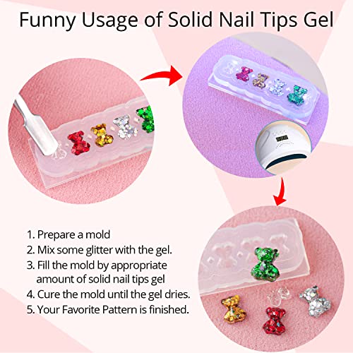15ml Solid Nail Glue Gel Kit for Acrylic Nail Extension with Tools - Image 5