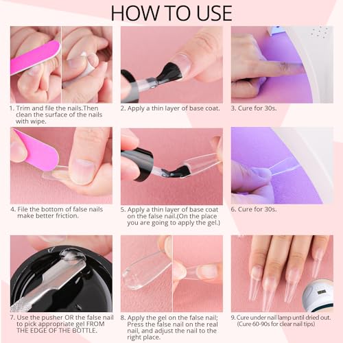 15ml Solid Nail Glue Gel Kit for Acrylic Nail Extension with Tools - Image 4