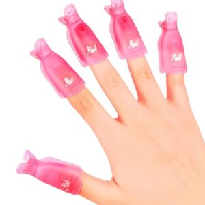 10 Piece Reusable Nail Clip Set for Effortless Acrylic and Gel Polish Removal
