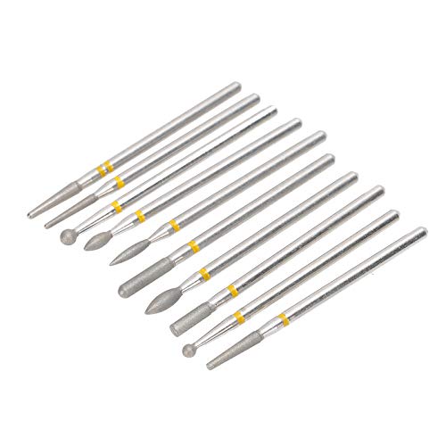 10-Piece Nail Drill Bits Set for Manicure and Pedicure, Professional Quality Tools - Image 2