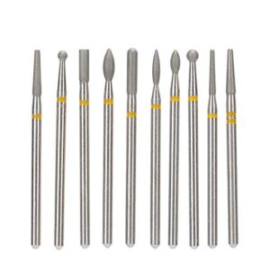 10-Piece Nail Drill Bits Set for Manicure and Pedicure, Professional Quality Tools