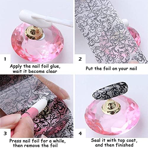 10 Sheets Foil Nail Art Stickers Transfer Sticker Maple Leaf Nail Foils Nail Art Supplies Flower Nail Set Butterfly Nail Decoration for Women Girls Decoration Manicure Design - Image 7