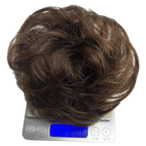 Curly Wavy Messy Bun Hair Extension with Fringe for Women, 100% Human Hair Chignon - Image 4