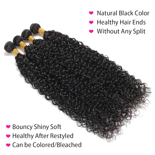 100% Unprocessed Brazilian Human Hair Water Wave Bundles 4 Pieces 10-16 Inch Natural Color - Image 2